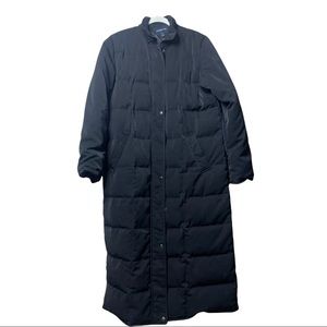 London fog black long down coat Warm Winter Puffer Snow Medium